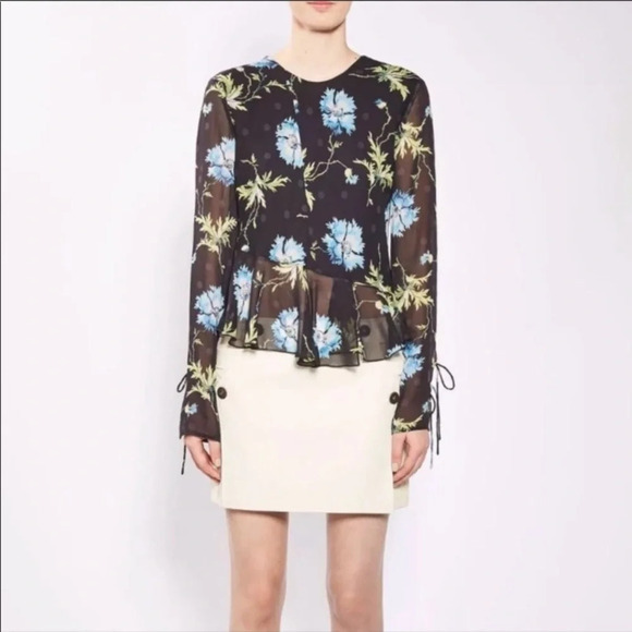 Topshop unique evelyn silk top - Picture 1 of 7